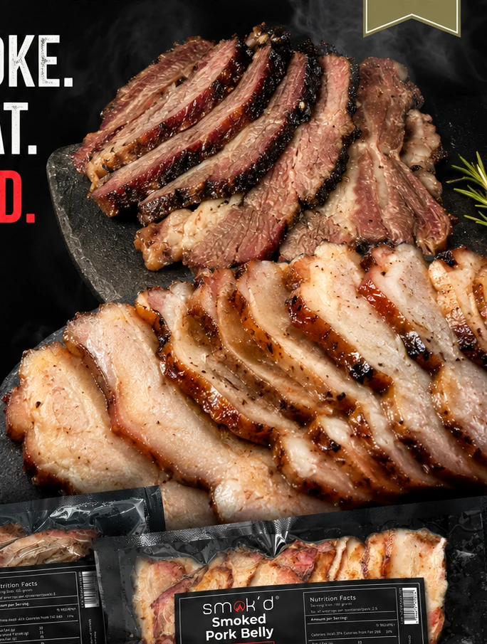 Smok'd smoked meat sliced and beautifully presented